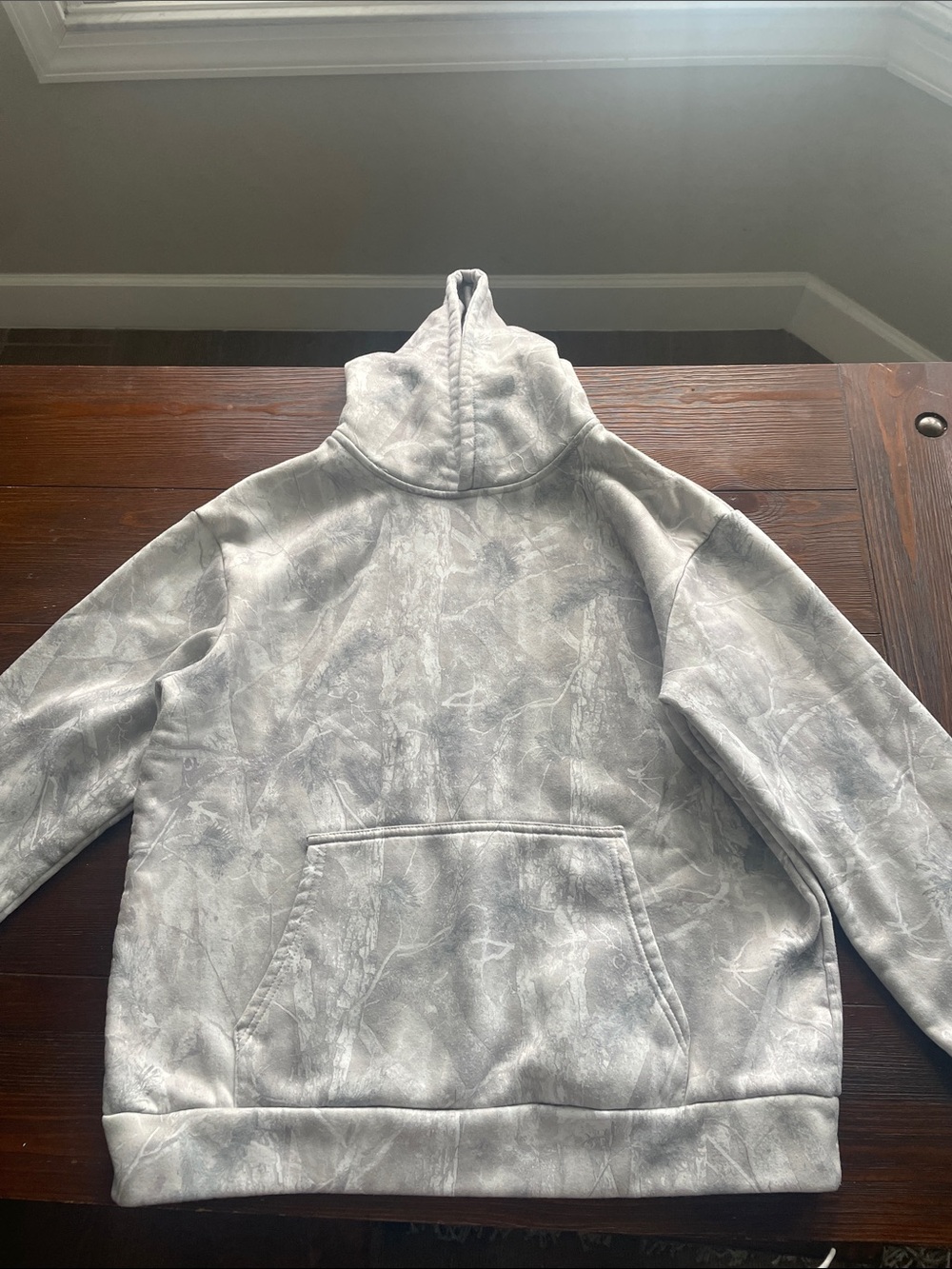 Amazon Light Gray Marble-Print Hoodie Jacket